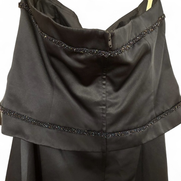 Vintage Size 22 Jordan Midnight Blue Navy Strapless Gown Prom Black Tie Beaded - Picture 5 of 8